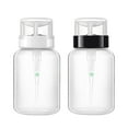 thumbnail image 1 of BRIGHTFUFU 2 uds 200 ml botellas de prensa para quitar esmalte de uñas botellas dispensadoras de bomba vacías con cerradura (botella de prensa de cuello negro y cuello blanco), 1 of 1
