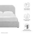 thumbnail image 2 of Keynote Curved Full Platform Bed in Heathered Weave Light Gray, 2 of 10