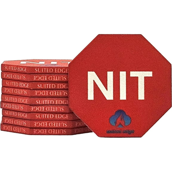 Nit Button Set for Texas Hold'em and Omaha Poker (Pack of 10) - Enhance Your Play with Professional Chips for The Stand-Up Game As Featured on The Lodge and Hustler Live Streams