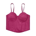 thumbnail image 6 of Ovbmpzd Womens Everyday Underwear Bras Sexy Pink Fishbone Sheaperwear Padded Slim Cami Bras,85, 6 of 6