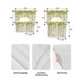 thumbnail image 5 of Summer Lemon Swag Kitchen Curtains Sets for Windows 24 Inch Length, Eucalyptus Flower Leaf Retro Botanical Short Window Curtain Panels Swags Valances and Tiers 3 Piece Set for Cafe/Dining Room, 5 of 5
