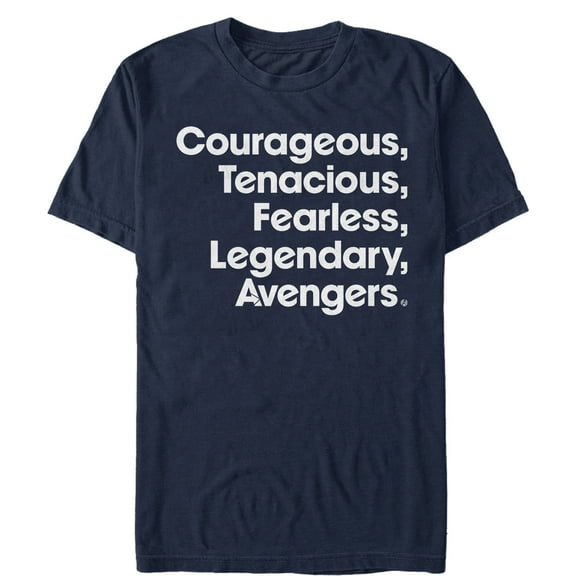 Men's Marvel Avengers: Endgame Heroic Qualities Graphic Tee Navy Blue Small