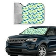 thumbnail image 3 of Kdxio Cute Dinosaur Blue Green Print Front Windshield Sun Shade,Folding Auto Sunshade for Car Truck SUV-Medium, 3 of 7