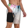 thumbnail image 2 of Yiaed Butterfly In Blossoms Zen Print Mens Swim Trunks Bathing Suit Compression Liner Beach Swim Shorts Swimwear Quick Dry Zipper Pocket No-Chafing Board Short-, 2 of 6