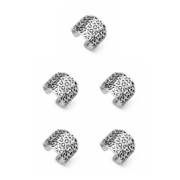 Minnieouse Anillo minimalista para mujer, elegante y versátil, accesorios de moda, anillos para mujer, anillo de dedo, plata vintage Type2 NO2
