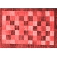 thumbnail image 1 of Ahgly Company Machine Washable Indoor Rectangle Checkered Red Modern Area Rugs, 5' x 8', 1 of 4