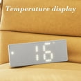 thumbnail image 6 of Digital Alarm Clock White | LED Display with Date & Temperature | 3 Brightness Levels | Power Saving | Plastic | Portable | 16×6×2.5cm | 1 Piece | Modern Room Clock, 6 of 8