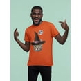 thumbnail image 3 of Old Glory Mens Halloween Funny Cat Witch Short Sleeve Graphic T Shirt, 3 of 6