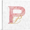thumbnail image 1 of ARTCANVAS Chic Pink Gold Alphabet Letter P Canvas Art Print - Size: 36" x 36" (1.50" Deep), 1 of 9