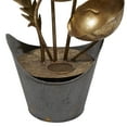 thumbnail image 6 of DecMode Outdoor 14" x 29" Gold Metal Rustic Fountain, 6 of 12
