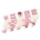 thumbnail image 3 of 5 pares de calcetines lindos de moda para niñas con patrón de flores de corazón media pantorrilla calcetines de algodón para niñas calcetines deportivos cálidos y cómodos talla de zapato XXL 38-42, 3 of 5