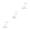 thumbnail image 1 of crativent Acrylic Cellphone Rack Tabletop Support Racks Storage Holders Display Stand Transparent 100*70*58mm 3Set, 1 of 6