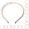 thumbnail image 2 of Coofit Bandeau pour Femmes Mode Fausse Perle Fleur Nœud Papillon Accessoire de Fête Serre-Tête Serre-Tête, 2 of 10