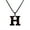 Black H, variant on Baseball Initial Necklace for Men A-Z Pendant Stainless Steel Dainty Personalized Statement Alphabet Simple Cool Letter Jewelry Silver Letter Q