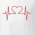 thumbnail image 4 of EQWLJWE Adult Ultra Cotton T-Shirt Valentine's Day Casual Short-sleeved Solid Color Love Cardiogram Printed T-shirt, 4 of 4