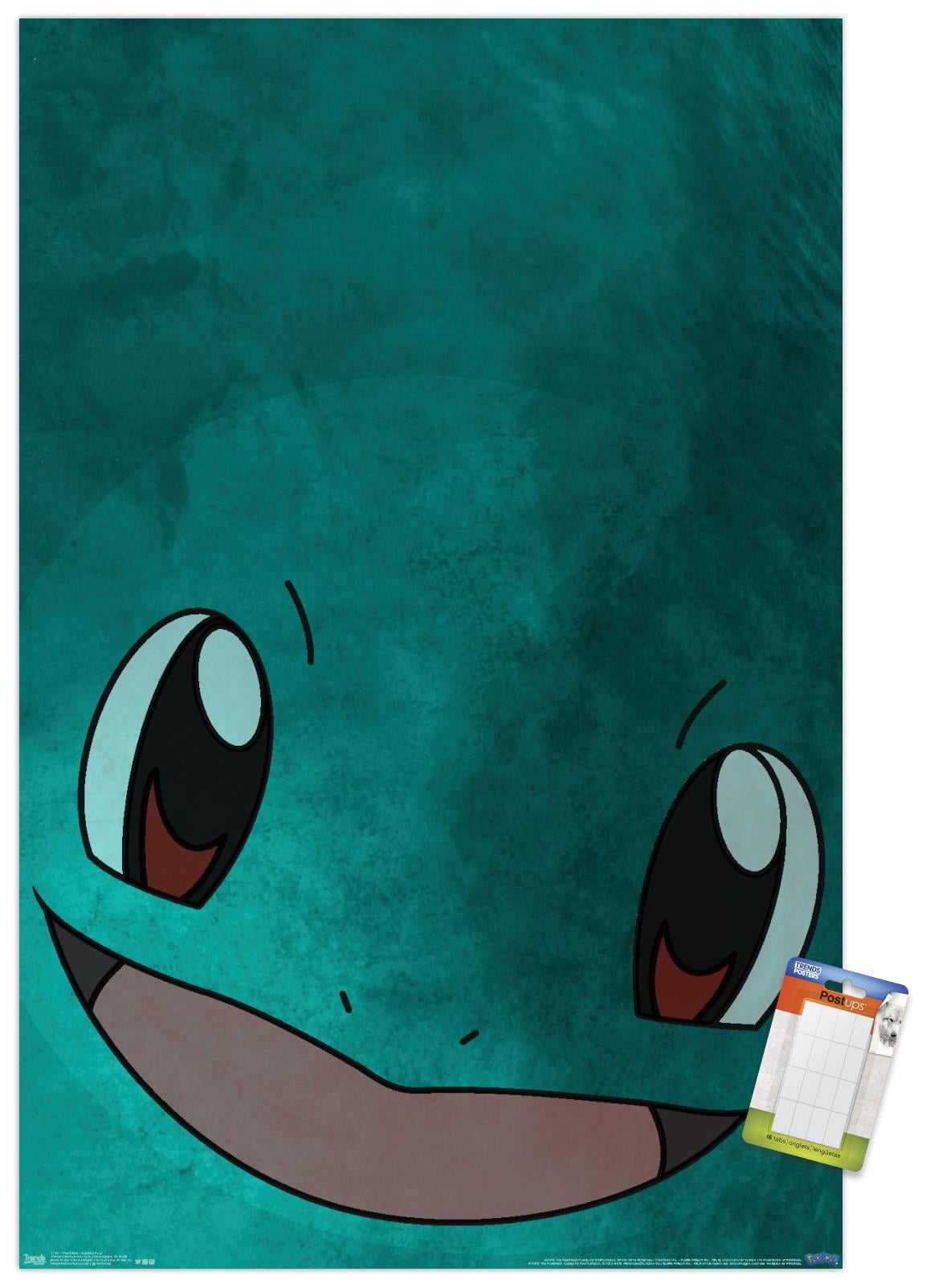 Pokémon - Squirtle Face Wall Poster, 14.725" x 22.375" - Walmart.com