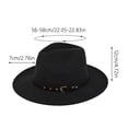 thumbnail image 2 of Women's Felt Panama Hats Classic Wide Brim Rancher Fedora with Belt Buckle Cowboy Style Orange, 2 of 2