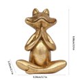 thumbnail image 3 of Yoga Frog Figurines Decor,Gold Frog Figurines Yoga Decor,Meditating Yoga Frog Statue,Frog Figurine, Funny Frog Statue,Golden Frogs Statue Yoga Decoration for Modern Living Room Desk Garden Decoration, 3 of 6