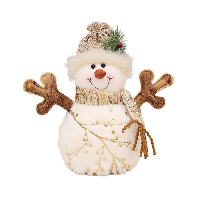 Figura de Muñeco de Navidad Yotijar adornos de felpa corta 15cmx22cmx26cm