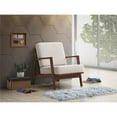 thumbnail image 6 of Pemberly Row Solid Wood and Fabric Upholstered Accent Armchair in Beige, 6 of 7