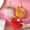 thumbnail image 3 of Joernso Chenille Hand Towel Cute Persimmon Fruit Super Absorbent Soft Shaggy Hanging Loop Quick Drying Bathroom Kitchen Towel New Year Gift, 3 of 8