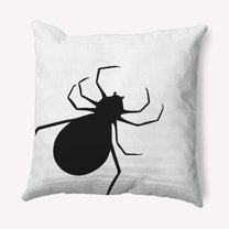 Simply Daisy 18" x 18" Big Spider Indoor/Outdoor Polyester Throw Pillow, White