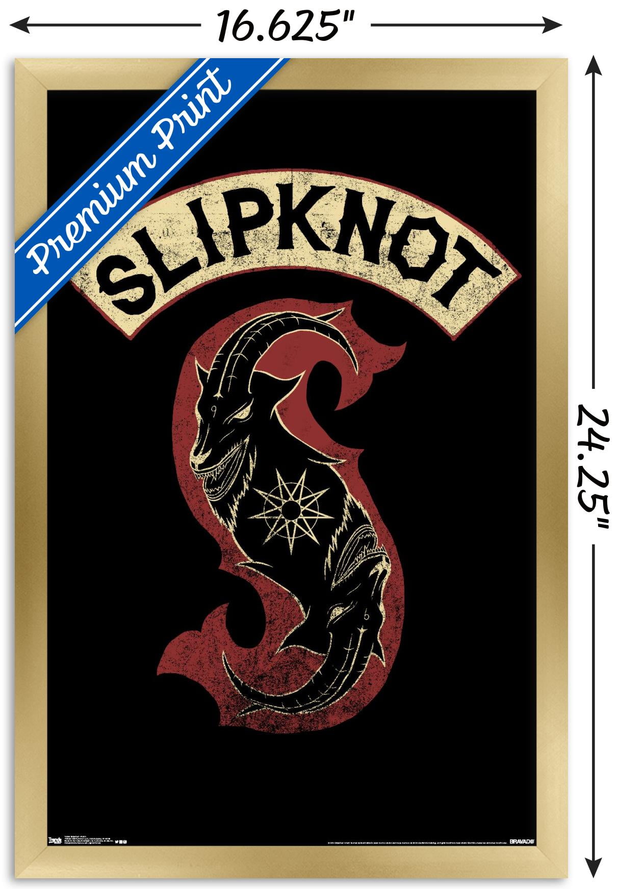 Slipknot - Patch Wall Poster, 14.725" x 22.375" Framed