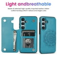 thumbnail image 2 of Dteck Embossed Flower Pattern Wallet Case for Samsung Galaxy A54 5G Magnetic Leather Card Slots Women Girl Case Shockproof Kickstand Flip Cover for Galaxy A54 5G,Blue, 2 of 7