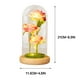 thumbnail image 3 of Regalo de San Valentín: luz nocturna LED de 3 rosas con domo de cristal, lámpara de decoración de 21 cm para dormitorio romántico, boda y aniversario, 3 of 6