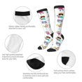 thumbnail image 4 of Bingfone Compression Socks for Women and Men Long Socks for Running Athletic Cycling Nurse-Hello Summer Cat, 4 of 8