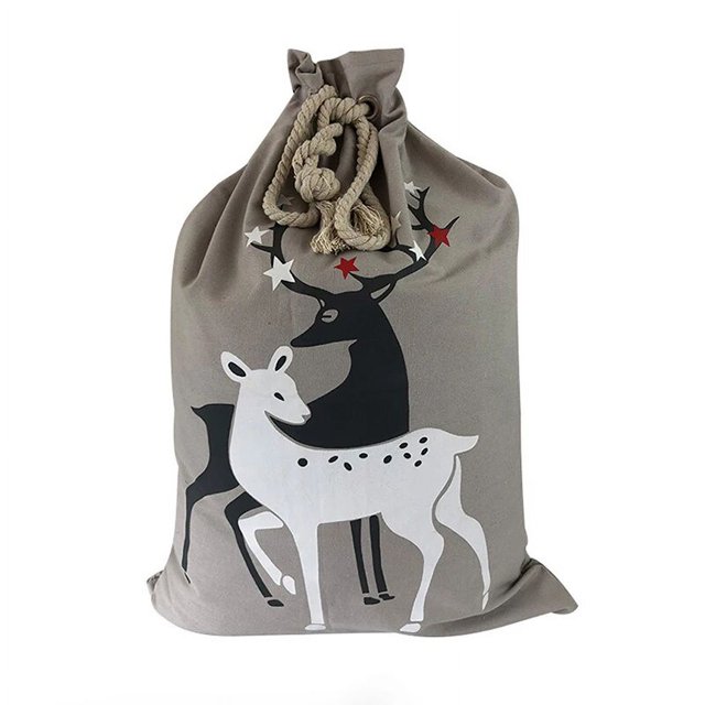 Saco de Navidad de Papá Noel para niños, bolsa grande de 50 estilos, para regalo, con cordón, decoración de Festival