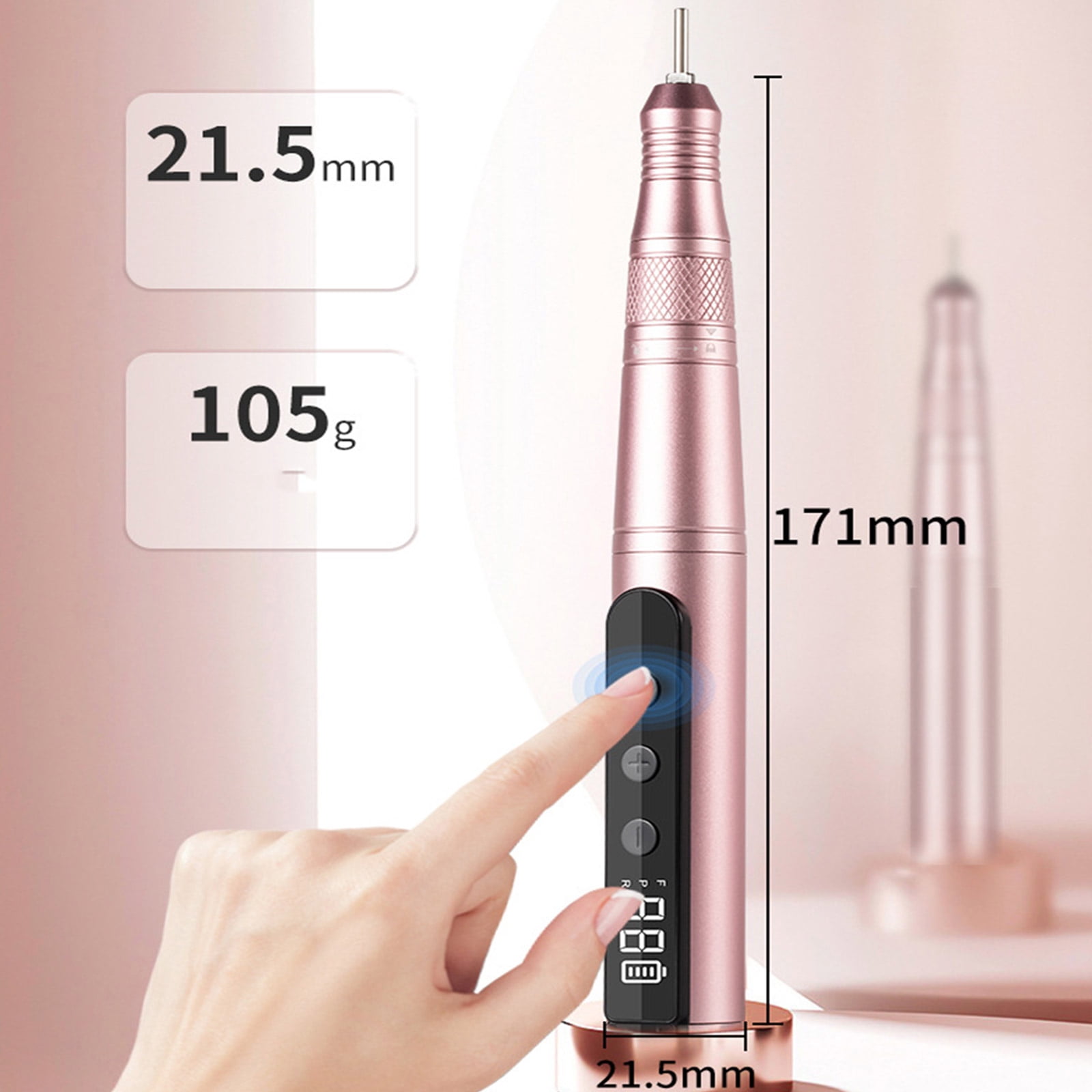 35000rpm Electric Nails Drill Machine Rechargeable Professional Nails Drill with Drill Bits for Gels Nails