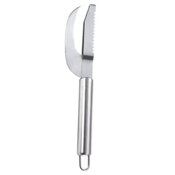 Inteprter Báscula de pescado para cocina, peladores de raspado de acero inoxidable, lavable, reutilizable, escalador profesional, excavación, deshuesado, Cocina y Comedor Inteprter HA065276-00