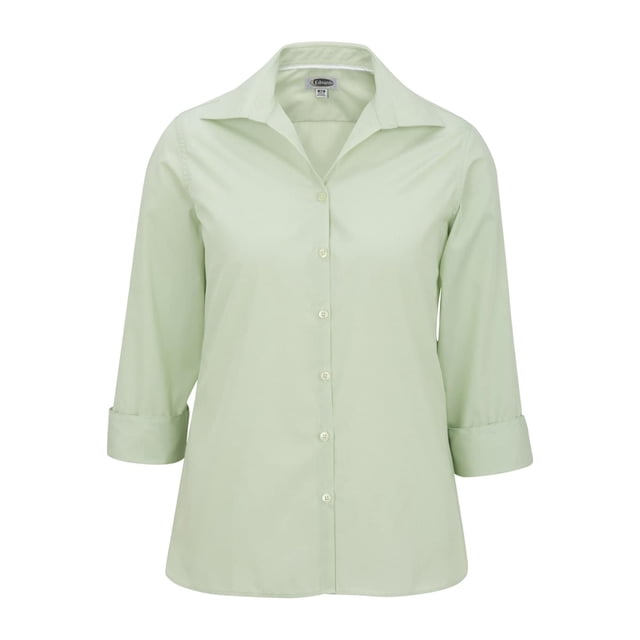 Edwards Blouse Légère en Popeline à Col Ouvert pour Femmes - Manches 3/4