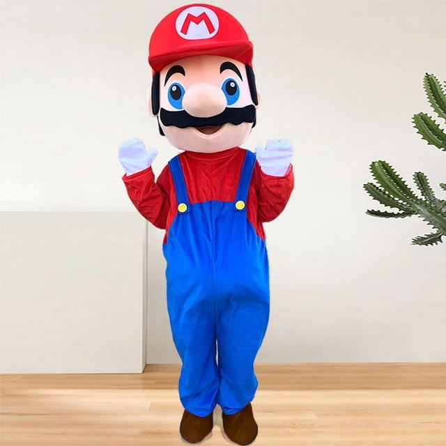 Disfraz de muñeco de dibujos animados de Super Mario de Disney, muñeco personalizado para caminar, jugar en vivo, promoción de eventos, accesorios, mascota títere
