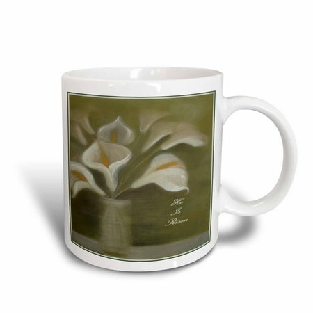 

3dRose He Is Risen - calla calla lilies calla lily callas easter lily floral flower - Ceramic Mug 11-ounce