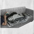thumbnail image 6 of Letter L Soft Flannel Fleece Throw Blanket, Typography Composite L Alphabet Letter Name Baroque Knights Iron Words Writing Design, Cozy Plush for Indoor and Outdoor Use, 50" x 70", Grey, by Ambesonne, 6 of 6