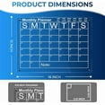 thumbnail image 2 of TrendVa Acrylic Magnetic Calendar for Fridge – 16 x 12 Inches Refrigerator Calendar - Acrylic Dry Erase Board Set with 8 Color Markers, Holder & Eraser (Monthly Calendar Board w/Accessories), 2 of 5