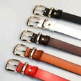 thumbnail image 5 of Women'S Red Genuine Leather Belt with Golden Buckle - Stylish Vintage Casual Accessory for Jeans, Casual Attire, Casual Attire | Vintage Style Belt | Durable Leather Belt, Leather Belt, 5 of 9