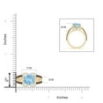 thumbnail image 4 of ANGARA Natural Cushion 1.95 ct Aquamarine Celtic Knot Cocktail Ring in 14K Yellow Gold for Women (Size-8mm) | March Birthstone, Birthday, Anniversary, Jewelry Gift for Women | Natural Aquamarine Ring, 4 of 8