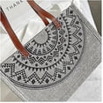 thumbnail image 5 of Zcx Bolsos De Lona De Estilo Étnico para Mujer, Bolso De Mano para Profesor con Cremallera, Bolsos Bandolera De Playa Grandes, Bolso De Hombro A Granel, 5 of 5