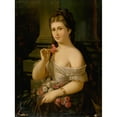 thumbnail image 2 of Alexander Nyulassy 15x18 Gold Ornate Wood Frame and Double Matted Museum Art Print Titled - Young Woman with a Bouquet (1874), 2 of 4