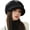 Black, variant on Women's Colorful Handmade Crochet Beanie Tassel Ear Flaps Knit Hat Slouchy Beanies Winter Soft Warm Ski Cap