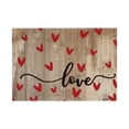 thumbnail image 2 of 1 Pce Napperons de la Saint-Valentin, Napperons en Plastique 12x18 Pouces Cœur d'Amour et Perles Cœurs Rouges Roses Napperons de Vacances de Printemps pour Décoration de Mariage Fête Festival (A), 2 of 9