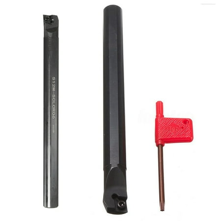 

S12M-SCLCR06 Internal Lathe Boring Bar Turning Tool + T8 Wrench with 16x180mm S16Q-SCLCR09 Boring Tool