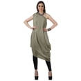 thumbnail image 1 of Moomaya Robe Kurti Sans Manches à une Épaule Imprimée pour Femmes, Vêtement de Créateur Boho pour Fête, 1 of 7