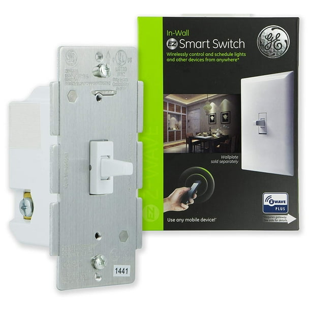 GE ZWave Plus InWall Smart Toggle Switch, Hub Required, 14292