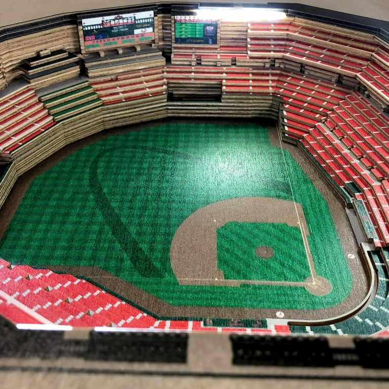 YouTheFan 9026372 25.5 x 19.5 x 3.5 in. MLB St. Louis Cardinals 25 Layer StadiumViews Lighted End Table Busch Stadium Walmart