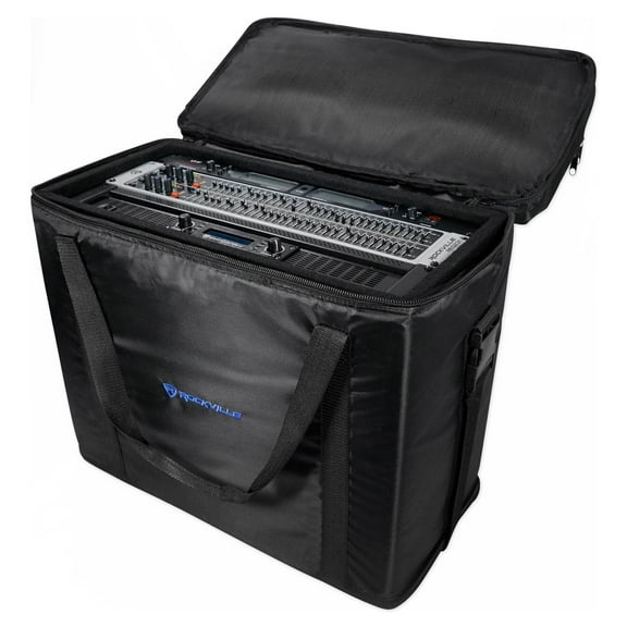Rockville RRB55 5U Rack Bag Double-Sided Case with 16" Depth   Shoulder Strap