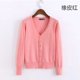 thumbnail image 1 of Suéter de punto con botones para mujer, chaqueta holgada con cuello en V, Tops informales de manga larga, 4XL talla grande, primavera y otoño, 2023, 1 of 5